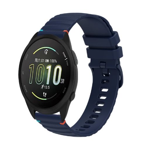 Garmin Forerunner 165 Navy Blue Silicone Watch Band - 1