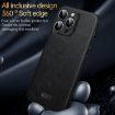 SULADA Shockproof TPU Hybrid Leather Case for iPhone 16 Pro (Brown) - 5