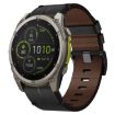 Garmin Fenix 8 MIP 47mm Leather Textured Watch Band - Black - 1