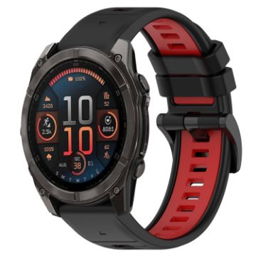 Garmin Fenix 8 AMOLED 47mm Sports Watch Band Black+Red - 1