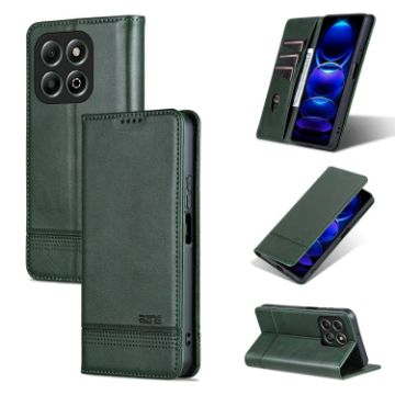 For Honor X6b AZNS Magnetic Calf Texture Flip Leather Phone Case - 1