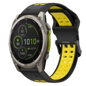 Garmin Fenix 8 MIP 51mm Watch Band - Black+Yellow - 1