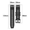 Garmin Fenix 8 MIP 51mm Sports Silicone Watch Band - Army Green+Black - 5