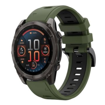 Garmin Fenix 8 AMOLED 51mm Sports Watch Band Army Green+Black - 1