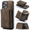 iPhone 16 Pro DG.MING M1 Series 3-Fold Multi Card Wallet Leather Phone Case - 1