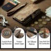 iPhone 16 CaseMe C30 Wallet Leather Phone Case - Brown - 4