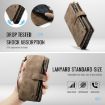 iPhone 16 CaseMe C30 Wallet Leather Phone Case - Brown - 5