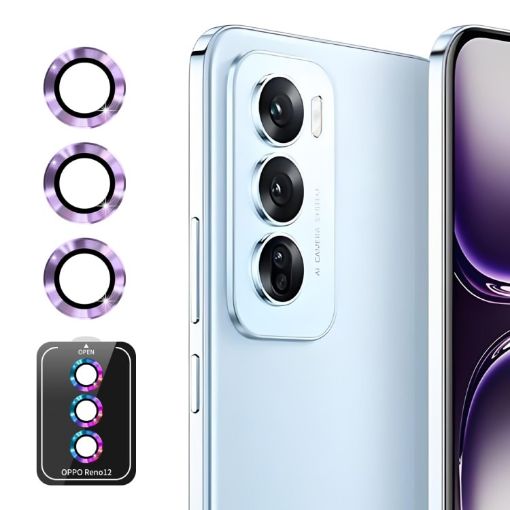 OPPO Reno12/Reno12 Pro Rear Camera Lens Tempered Glass Film - 1