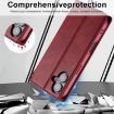 LC.IMEEKE RFID Anti-theft Leather Phone Case for iPhone 16 - Red - 7
