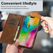 LC.IMEEKE RFID Anti-theft Leather Phone Case for iPhone 16 (Brown) - 5
