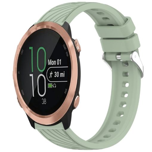 Garmin Forerunner 645/645 Music Silicone Watch Band - Light Green - 1