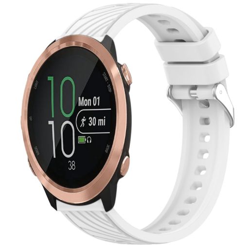 Garmin Forerunner 645/645 Music Silicone Watch Band - White - 1