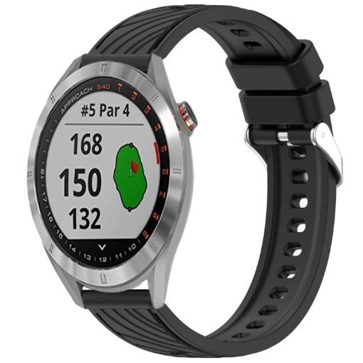 Garmin Approach S40 Silicone Watch Band - Black - 1