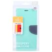 GOOSPERY FANCY DIARY Cross Texture Leather Phone Case - Mint Green - 4