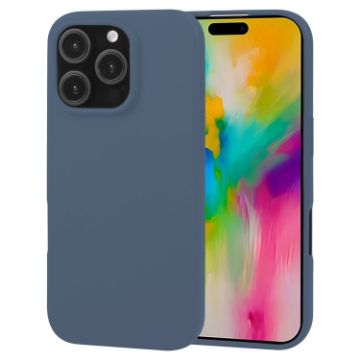 GOOSPERY Soft Feeling Liquid TPU Phone Case for iPhone 16 Pro Max - Dark Blue - 1