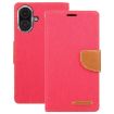 GOOSPERY CANVAS DIARY Fabric Texture Flip Leather Phone Case - Red - 2