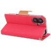 GOOSPERY CANVAS DIARY Fabric Texture Flip Leather Phone Case - Red - 3