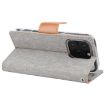 GOOSPERY CANVAS DIARY Fabric Texture Flip Leather Phone Case - Grey - 3