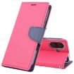 iPhone 16 GOOSPERY FANCY DIARY Cross Texture Leather Phone Case - Rose Red - 1