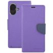 iPhone 16 GOOSPERY FANCY DIARY Cross Texture Leather Phone Case Purple - 2