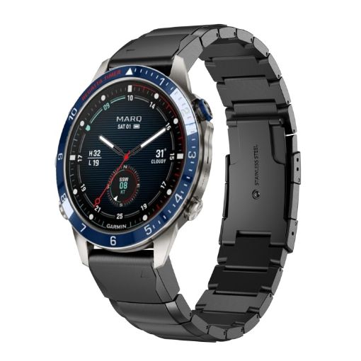 Garmin MARQ Captain Gen 2 22mm Stainless Steel Watch Band - Black - 1
