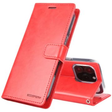 GOOSPERY BLUE MOON Crazy Horse Leather Phone Case - Red - 1