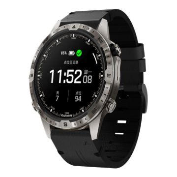 Garmin MARQ Adventurer Gen 2 Leather Steel Buckle 22mm Watch Band - Black - 1