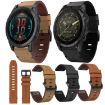 Garmin Descent Mk3i 51mm Leather Steel Buckle 26mm Watch Band - Brown - 3
