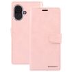 iPhone 16 GOOSPERY BLUE MOON Crazy Horse Texture Leather Phone Case - Rose Gold - 2