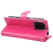 GOOSPERY BLUE MOON Crazy Horse Leather Case for iPhone 16 Pro - Rose Red - 3