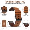 Garmin Quatix 7 Pro Leather Steel Buckle 22mm Watch Band - Light Brown - 5