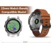 Garmin Quatix 7 Pro Leather Steel Buckle 22mm Watch Band - Light Brown - 6
