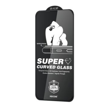 iPhone 16 Pro King Kong 6D Curved HD Tempered Glass Film - 1