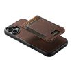 iPhone 16 Suteni H17 Litchi Leather MagSafe Wallet Case (Brown) - 3