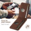 iPhone 16 Suteni H17 Litchi Leather MagSafe Wallet Case (Brown) - 6
