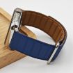 Apple Watch Series 10 42mm Silicone Band - Silver Buckle Blue - 4