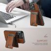 iPhone 16 Pro Max Suteni H17 Oil Eax Leather Wallet Case - 7