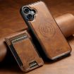 iPhone 16 Suteni H17 Oil Eax Leather MagSafe Detachable Wallet Phone Case - 2