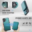 JEEHOOD J05 Business Magnetic RFID Leather Phone Case (Blue Green) - 3