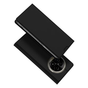 Black Leather Flip Phone Case for Realme 13 Pro/13 Pro+ - DUX DUCIS Skin Pro Series - 1