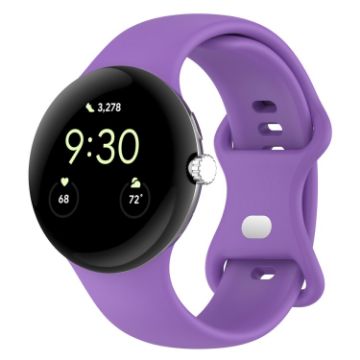 Google Pixel Watch 3 45mm Silicone Watch Band - Purple - 1