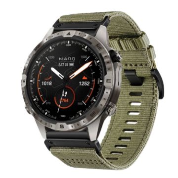 Garmin MARQ Gen 2 Nylon Canvas Quick Release 22mm Watch Band - Olive Green - 1