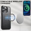 iPhone 16 Suteni TXWH18 Carbon Fiber Wallet Case (Black) - 3