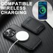 iPhone 16 Suteni TXWH18 Carbon Fiber Wallet Case (Black) - 5