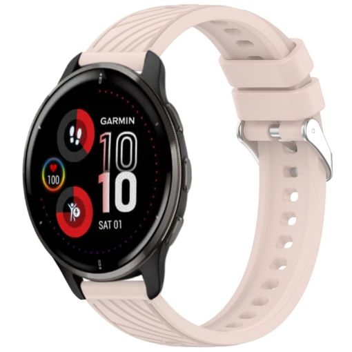 Garmin Venu 2 Plus Pink Silicone 20mm Watch Band - 1