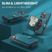 iPhone 16 Pro Max JEEHOOD J01 Retro Magnetic Detachable Wallet Phone Case Blue - 7