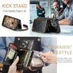 iPhone 16 Pro JEEHOOD C22 Zipper Wallet Leather Case - Coffee - 7