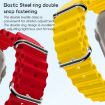 Apple Watch Series 10 46mm ZGA Ocean Silicone Watch Band - Black - 4