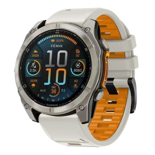 Garmin 26mm Quick Release Silicone Watch Band - Light Sand Orange - 1