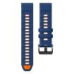 Garmin 26mm Two Color Silicone Watch Band - Royal Blue Orange - 3
